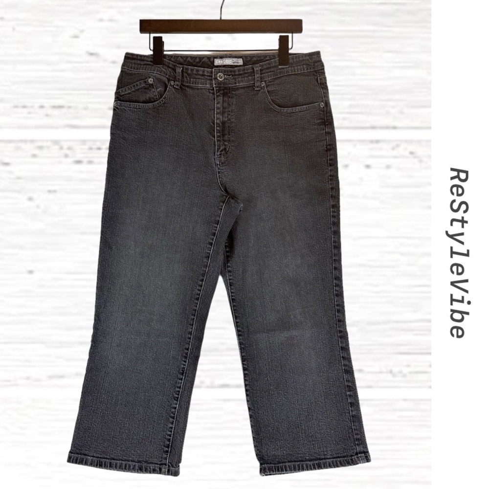CHICO’S Women’s Size 2.5 14 Denim Jeans High Rise Fit Crop Capri Length Stretch